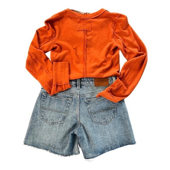 Womens Lucky Denim shorts - size 2 -‎ button down - Picture 8 of 8